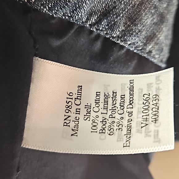 Coldwater Creek Jacket Navy Chambray - Picture 8 of 10